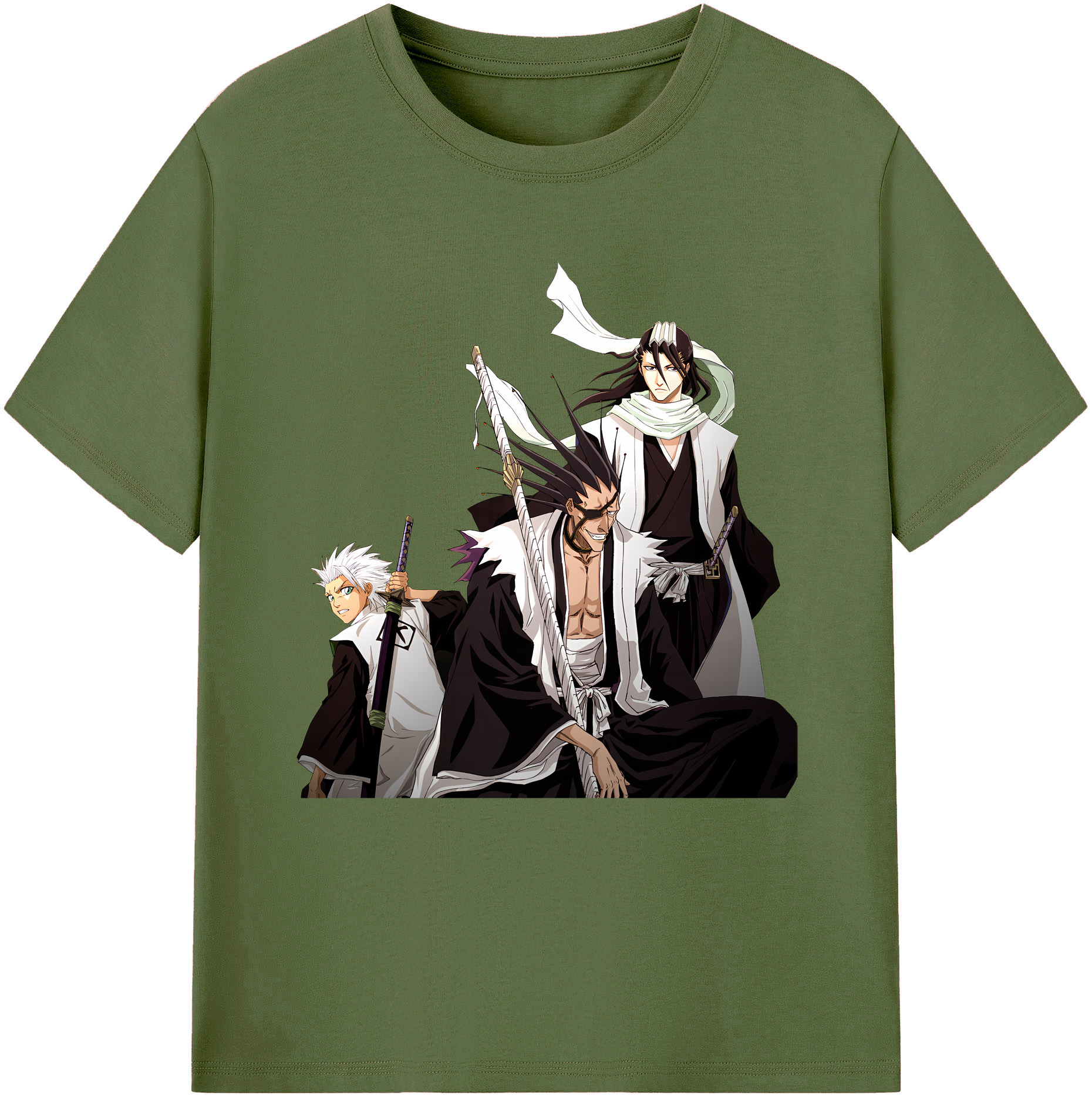 （画像用） ブリーチ ざらき けんぱち BLEACH Zaraki Kenpachi 綿100％半袖Tシャツ（フロントプリント）